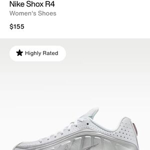 Nike Shox R4 White Athletic Shoes